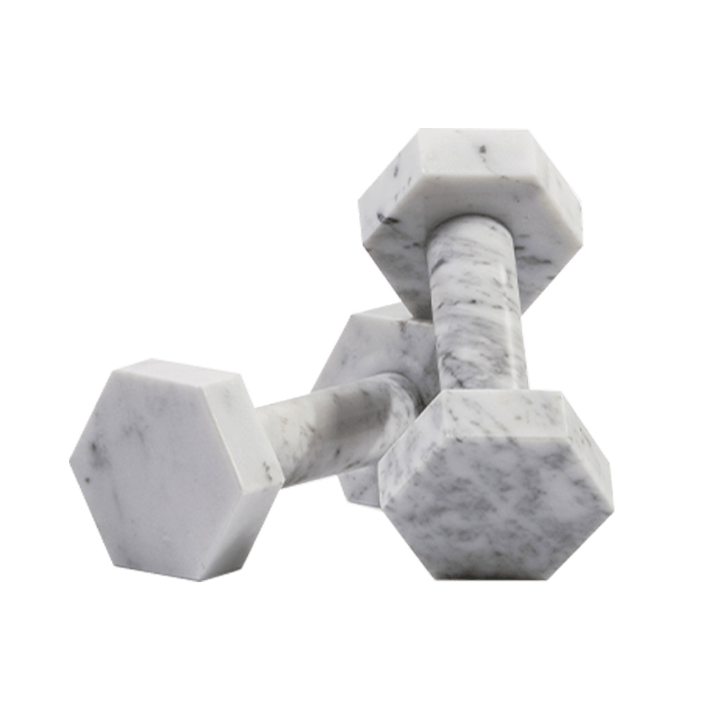 Dumbbells Carrara White