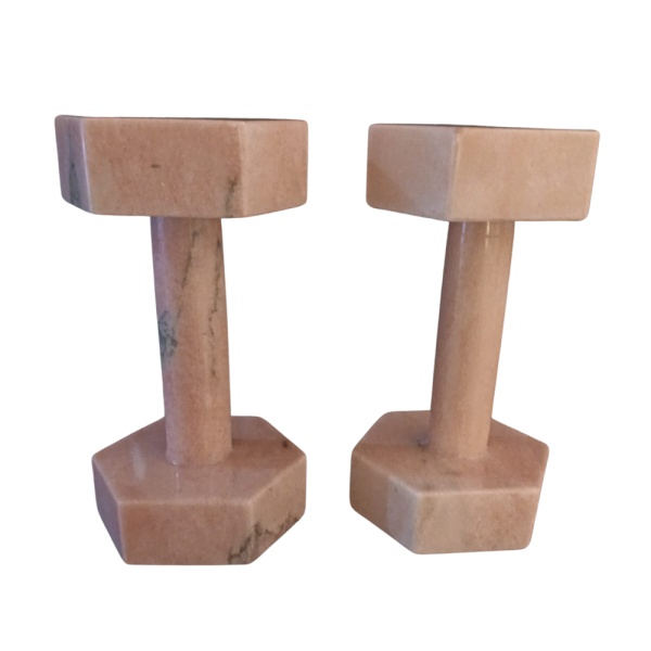 Dumbbells pink marble