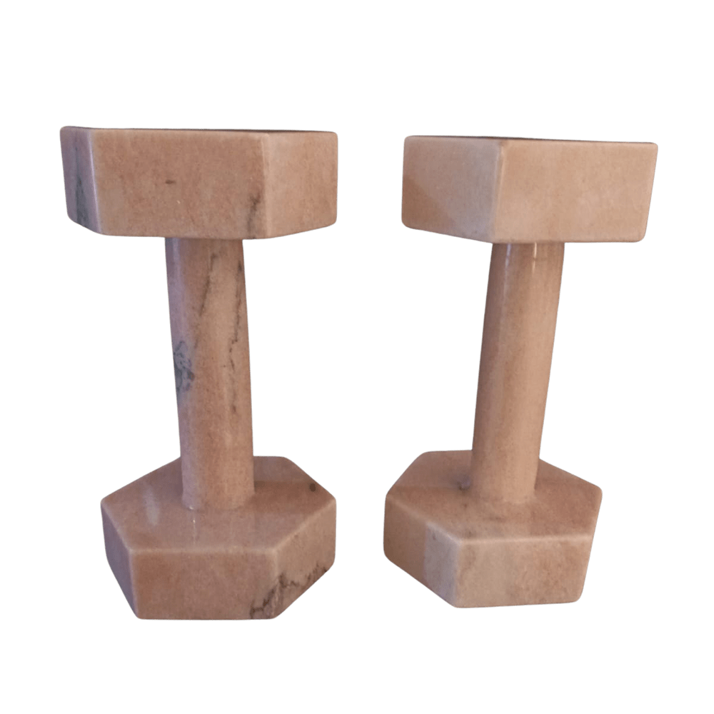 Dumbbells pink marble