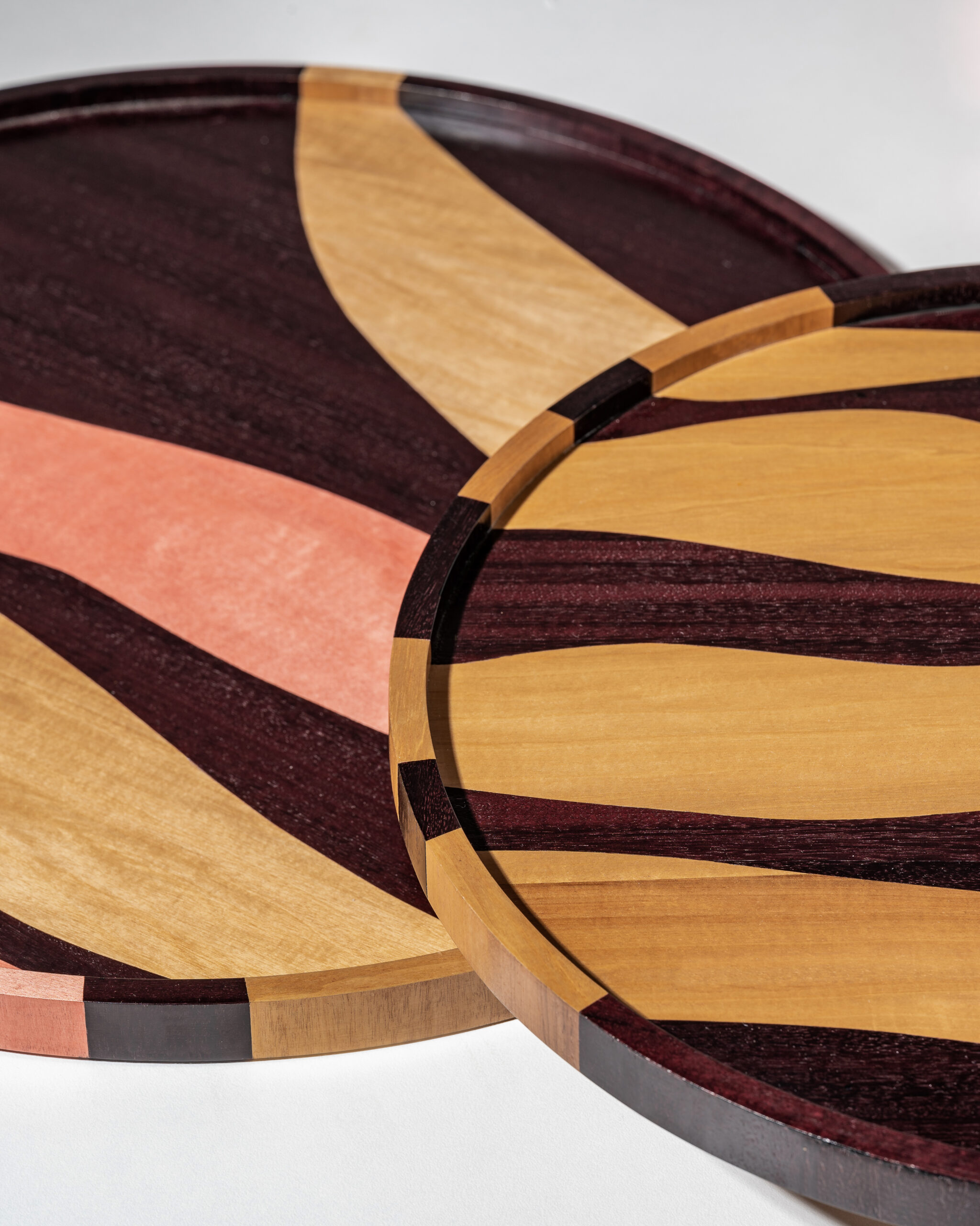 Marqueterie Tray - Round